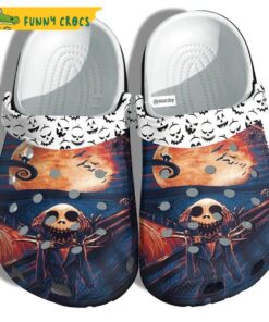 Cartoon Groot And Jack Skellington Crocs Clog Shoes