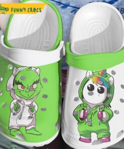 Cartoon Unicorn And Grinch Crocs Sandals