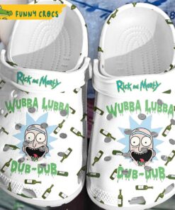 Cartoon Wubba Lubba Rick And Morty Crocs Slippers