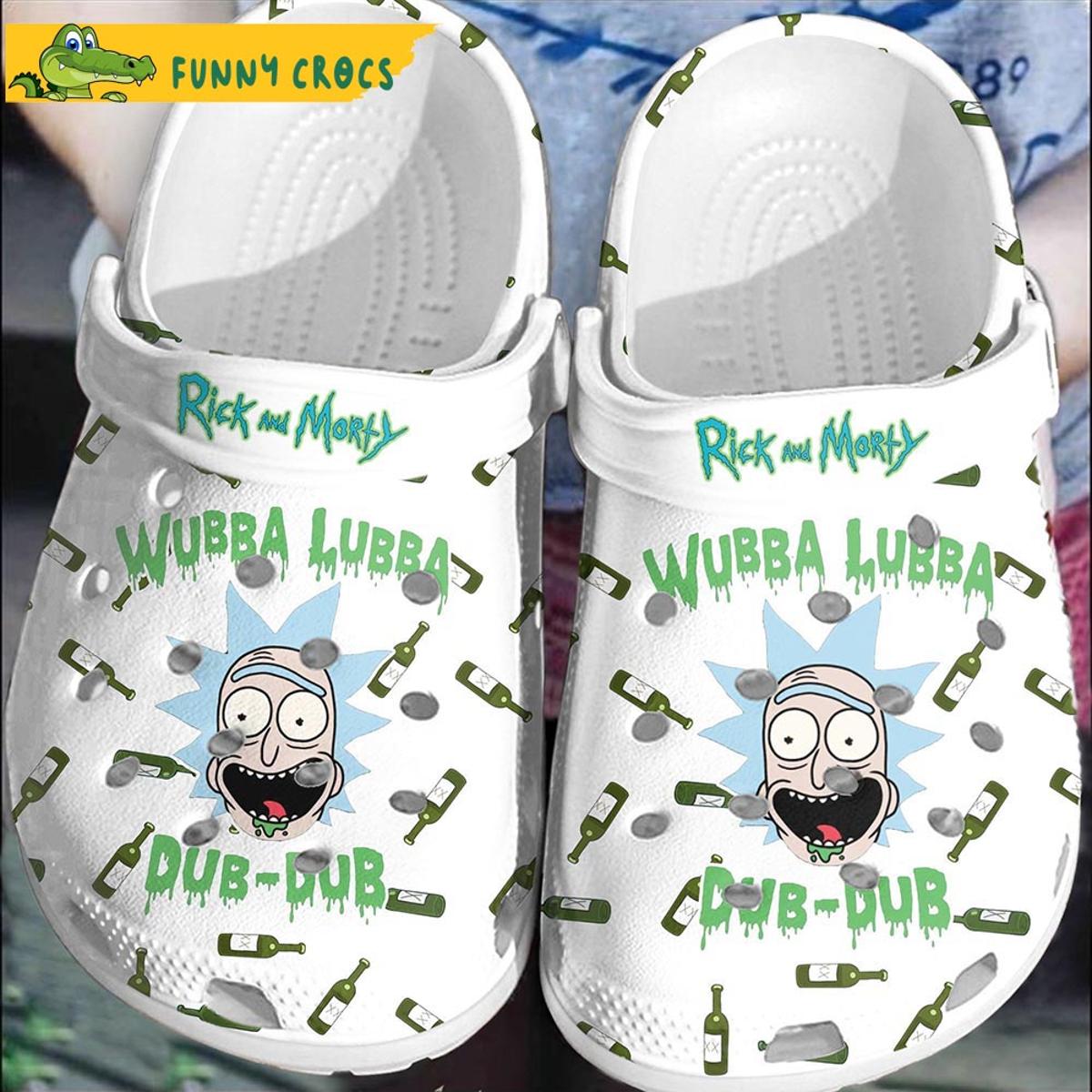 Cartoon Wubba Lubba Rick And Morty Crocs Slippers