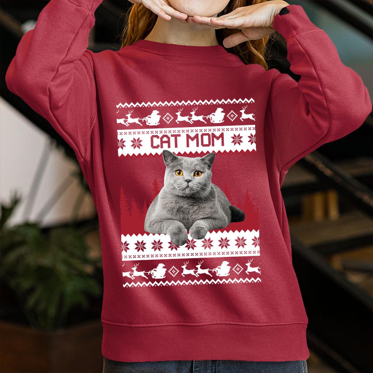 Dog Mom Personalized Dog Christmas Sweater Men