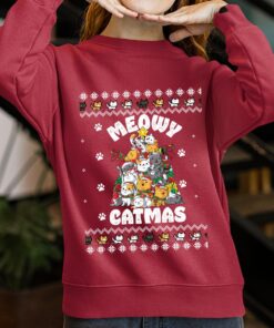 Cat Xmas Tree Mens Christmas Sweater