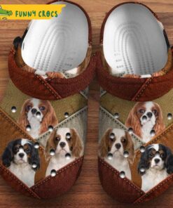 Cavalier King Charles Spaniel Leather Dog Crocs Clog