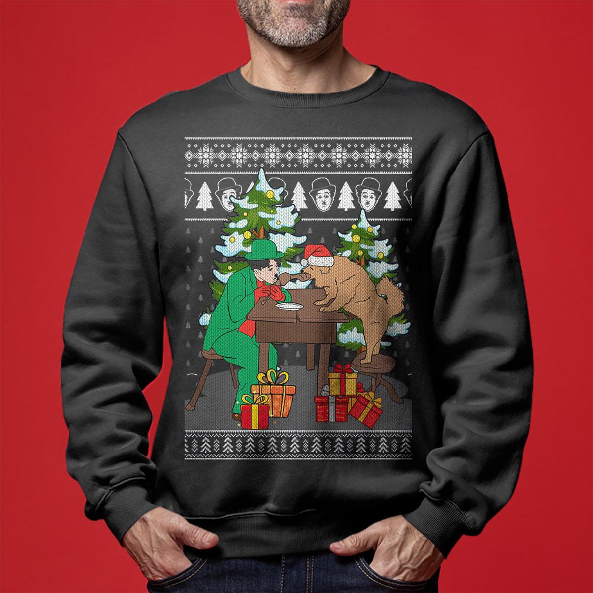 Charles Chaplin The Gold Rush Christmas Sweater