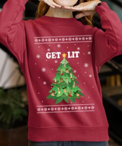 Cheeky Get Lit Dickmas Womens Ugly Christmas Sweater