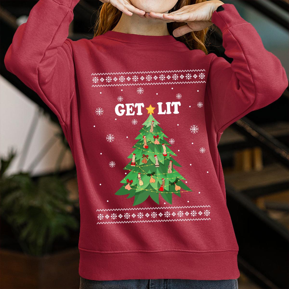 Get Lit Merry Clitmas Christmas Sweater