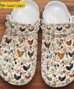 Chicken Floral Crocs Shoes