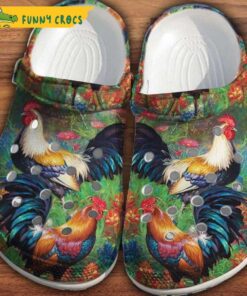 Chicken Rooster Nature Flower Crocs Shoes