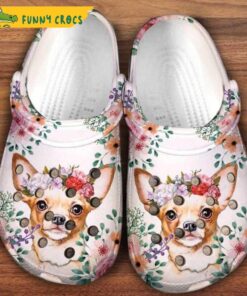 Chihuahua Puppy Flower Dog Crocs Sandals