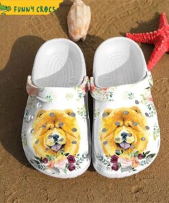 Chow Chow Flower Crocs Sandals
