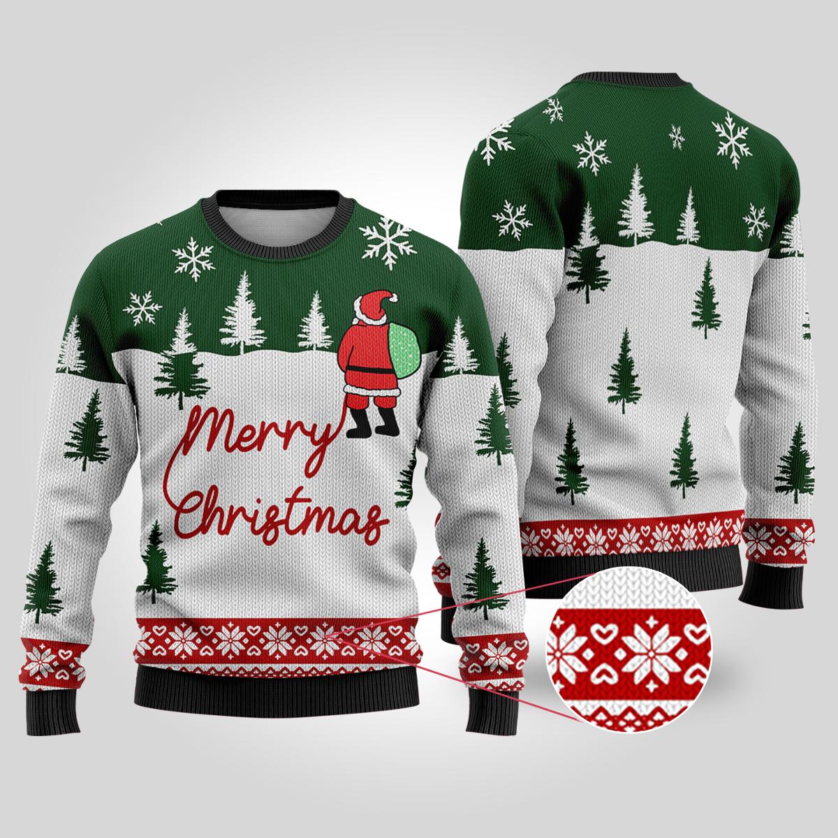 Christmas Sweater Santa At The North Pole
