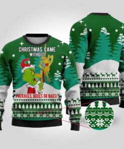 Christmas Without Packages Grinch Sweater