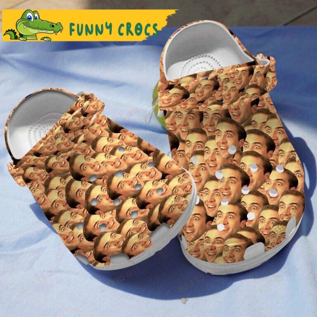 Classic Nicolas Cage Crocs Clogs Shoes