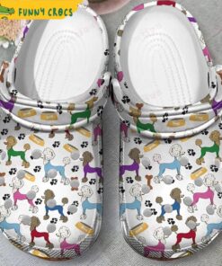 Classic Poodle Pattern Crocs Shoes