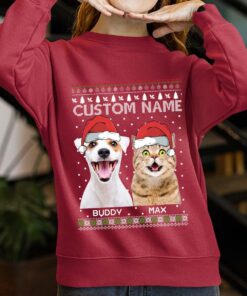 Classic Santa Paws Personalized Dog Christmas Sweater