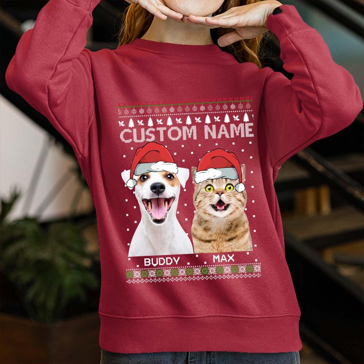 Merry Dogmas Custom Christmas Sweater With Dog