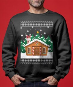 Classy Gingerbread House Mens Ugly Xmas Sweater