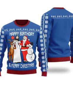 Classy Happy Birthday Jesus Ugly Xmas Sweater