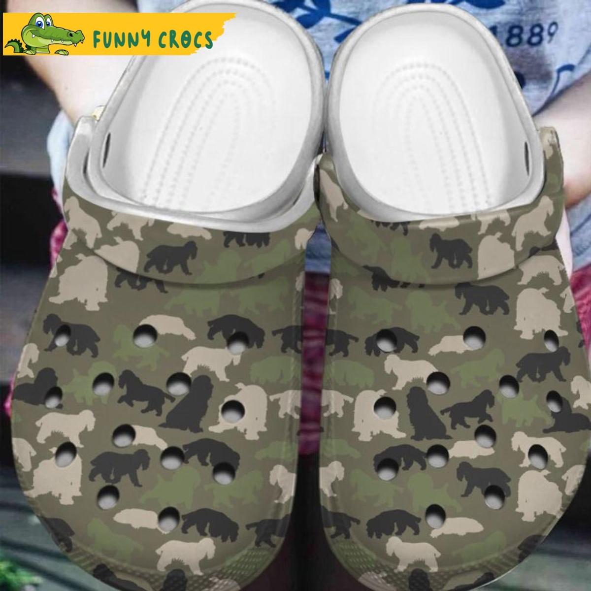 Cocker Spaniel Camo Colors Dog Crocs Clog Shoes