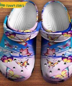 Colorful Butterfly Crocs Shoes