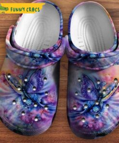 Colorful Butterfly Painting Crocs Clog