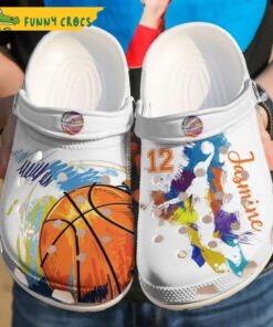 Colorful Customized And Number Basketball Crocs Shoes