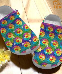 Colorful Hippie Flowers Crocs Slippers