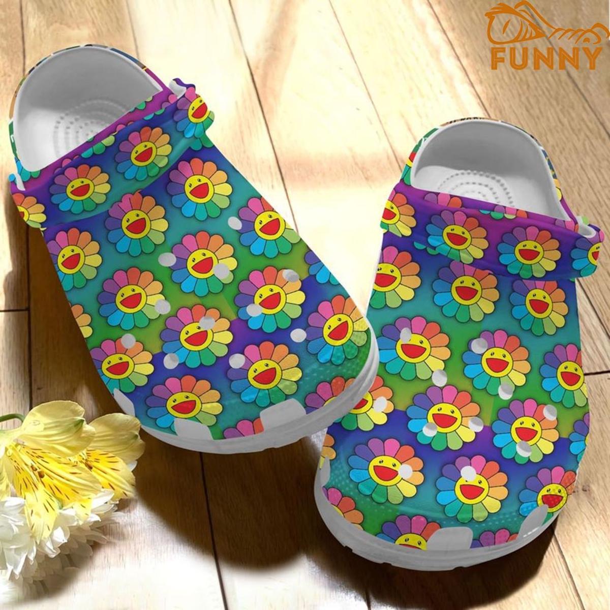 Custom Flowers For Peace Hippie Crocs Classic