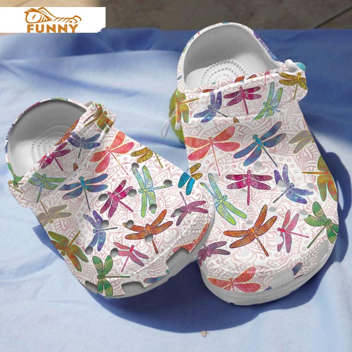 Flying Animal Lovely Dragonfly Crocs Clog Slippers