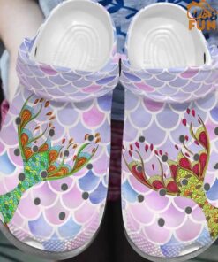 Colorful Mermaid Crocs Slippers