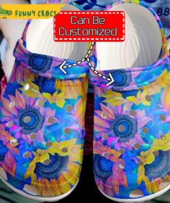 Colorful Sunflowers Hippie Crocs Clog