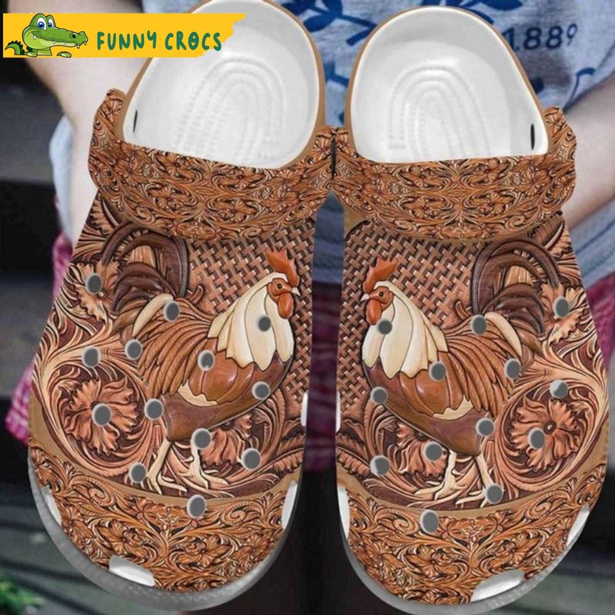 Amazing Chicken White Crocs Slippers