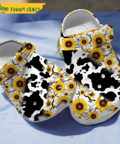 Cow Sunflowers Garden Crocs Clog Shoes