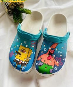 Crazy Patrick Star And Spongebob Crocs Slippers