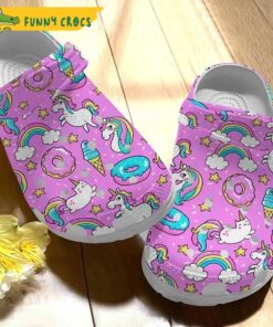 Cream Rainbow Donut Unicorn Crocs Sandals