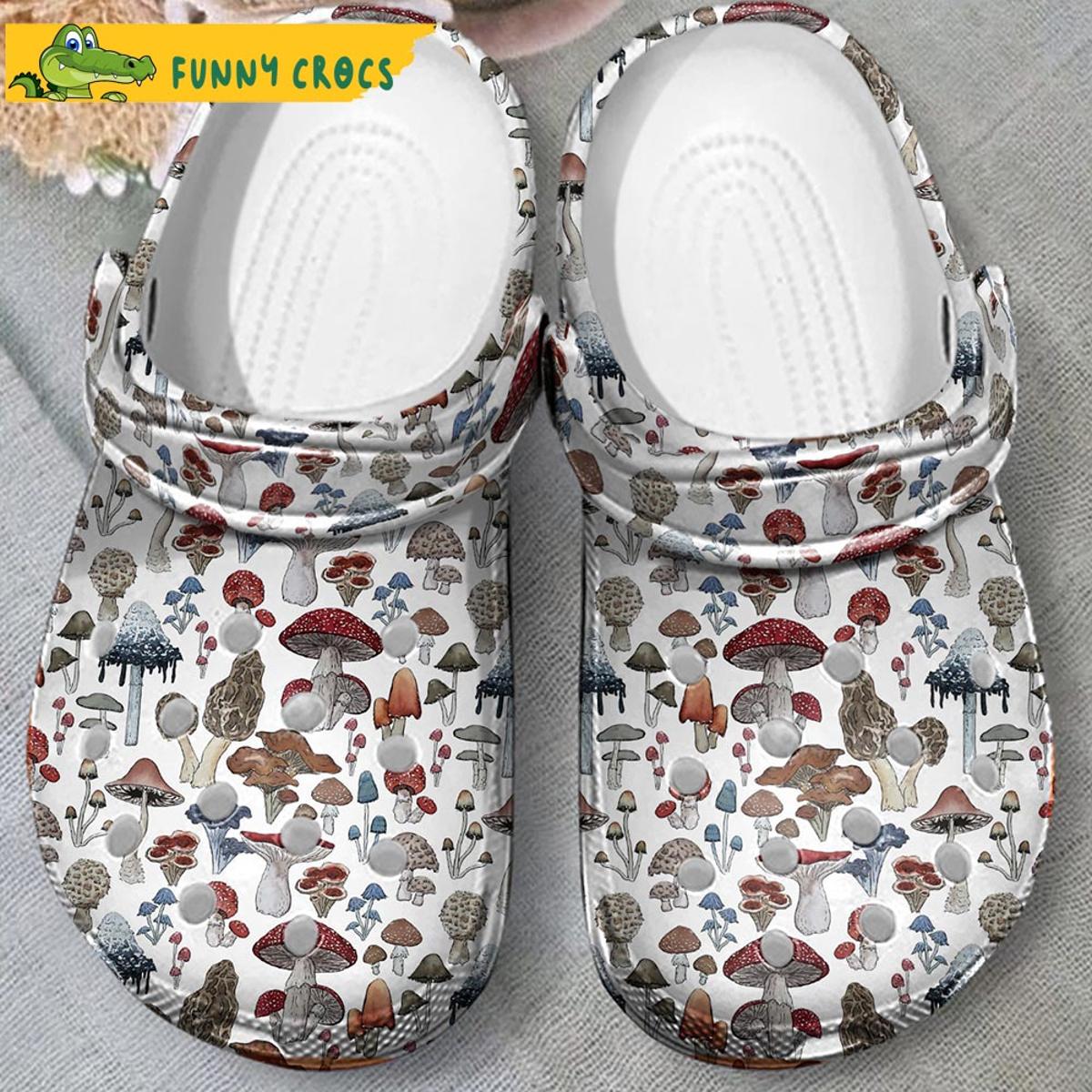 Hippie Girl Moon Phase Mushroom Crocs Sandals