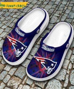 Personalized New England Patriots Mascot Ripped Flag Crocs Clog Shoes