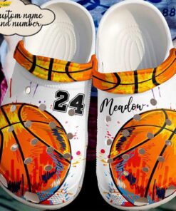 Custom And Number I Love Basketball Crocs Slippers