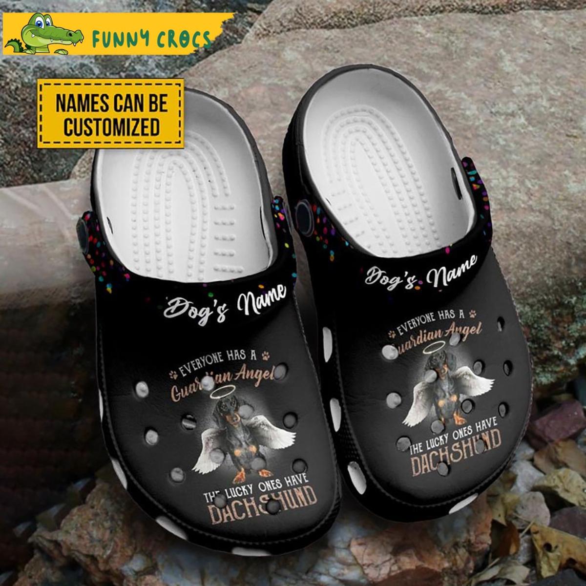 Personalized Dog With Butterflies Dachshund Crocs Clog