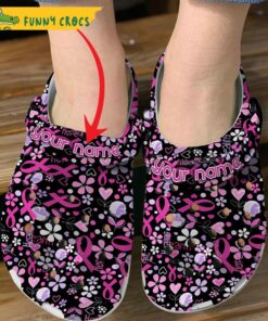 Custom Breast Cancer Crocs Slippers