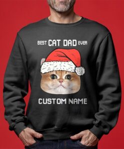 Custom Cat Dad Christmas Sweater