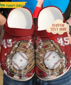 Custom Colorful Baseball Crocs Clog Shoes