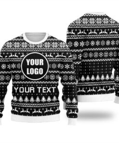 Custom Company Logo And Slogan Mens Christmas Sweater