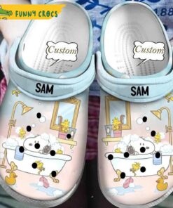 Personalized Sunflowers Snoopy Crocs Shoes