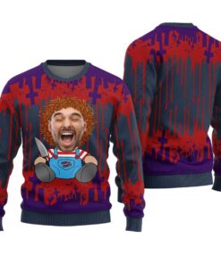 Custom Face Killer Ugly Halloween Sweater