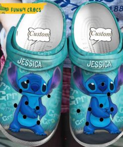 Custom Funny Stitch Disney Crocs Shoes