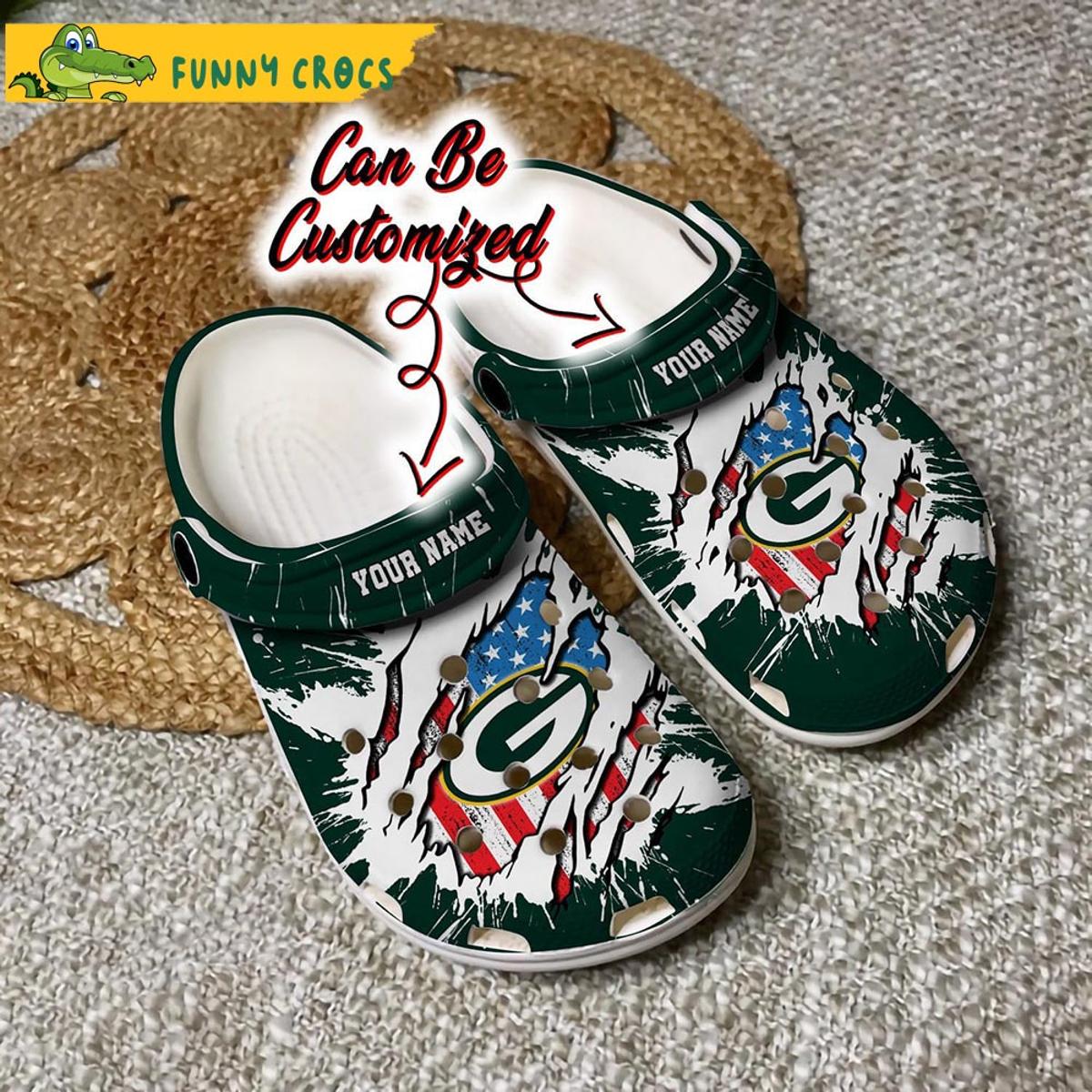 Customized Green Bay Packers Crocs Sandals