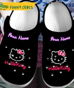 Custom Hello Kitty Black Crocs Slippers