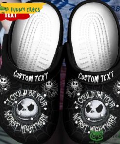 Cartoon Fllow Your Dreams Jack Skellington Crocs Clog Slippers