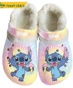 Funny Naughty Stitch Crocs Slippers